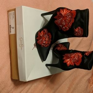 Red and Black Booties